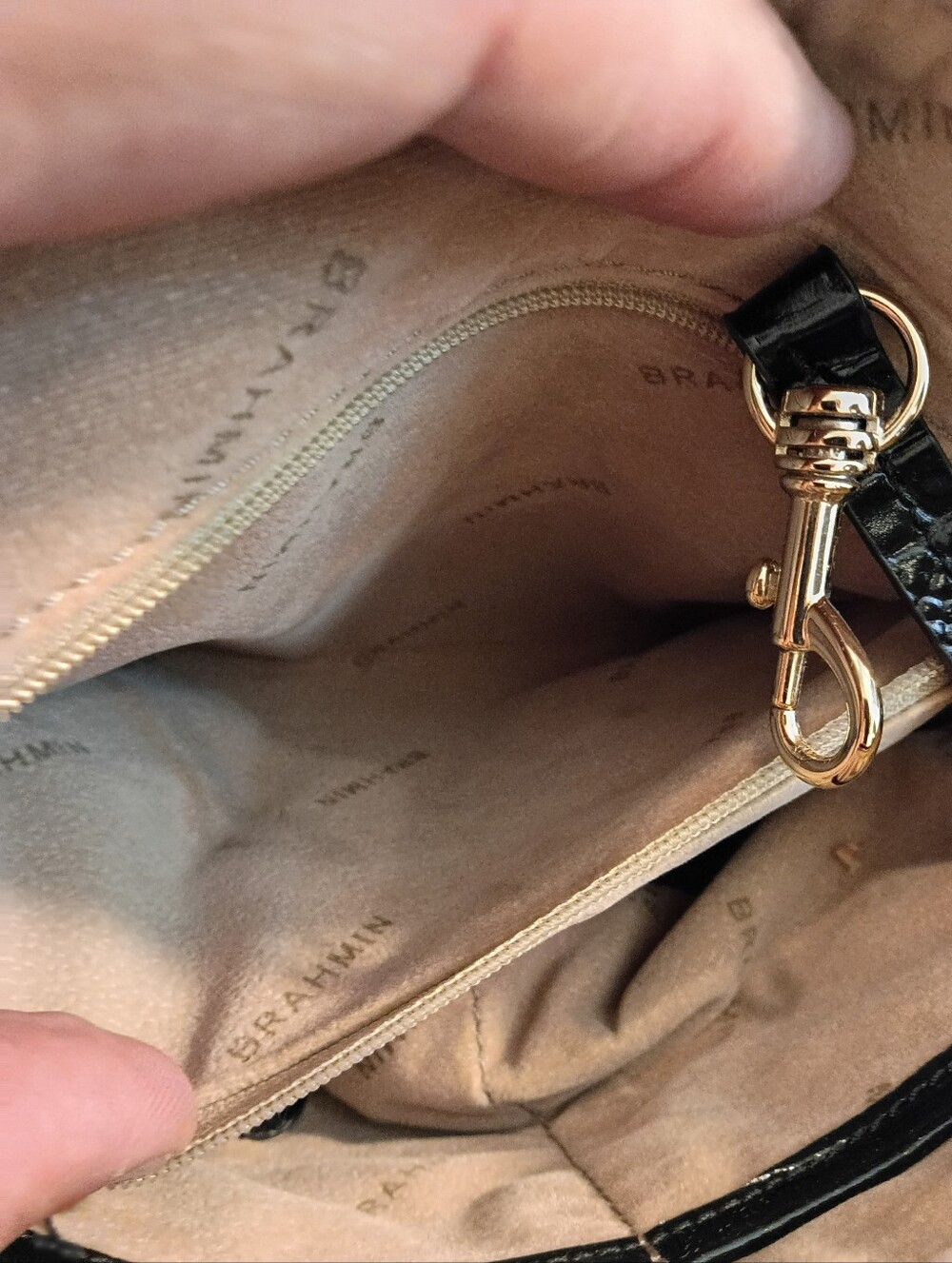 Brahmin Small Croc-Embossed Crossbody Bag - Picture 14 of 15